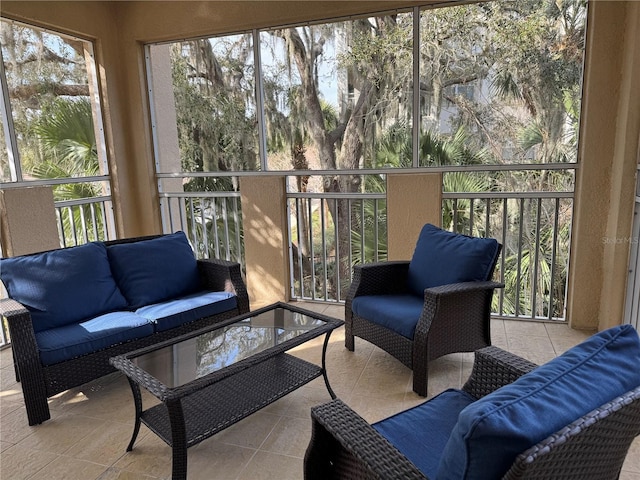 view of sunroom