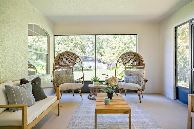 sunroom / solarium with a wealth of natural light