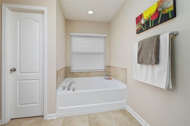 bathroom featuring a bathing tub