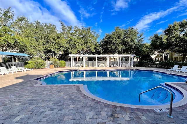 view of pool featuring a patio area