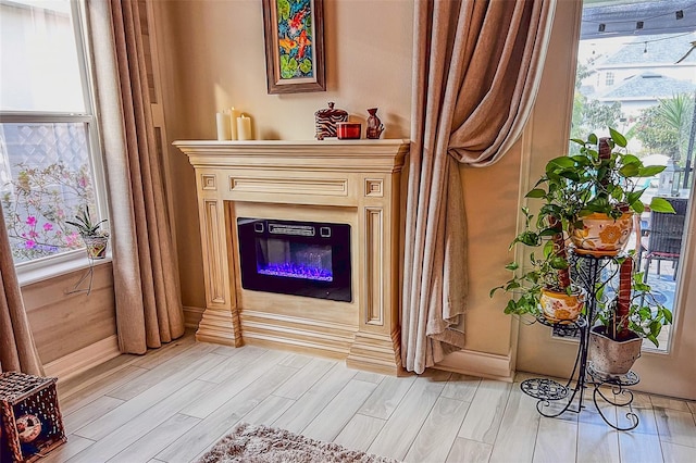 interior details featuring hardwood / wood-style flooring