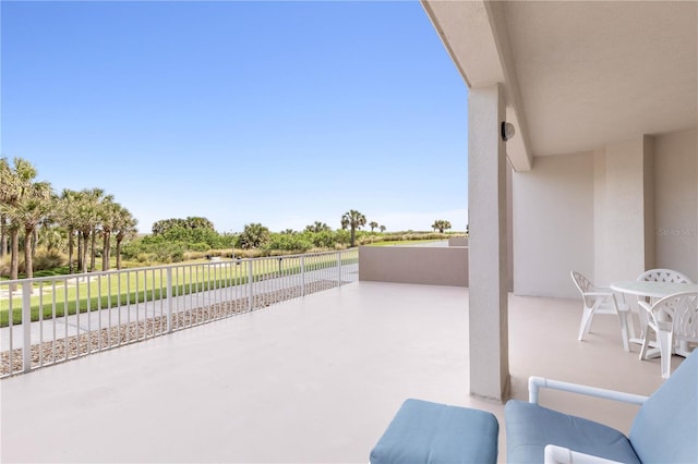 view of patio / terrace featuring a balcony