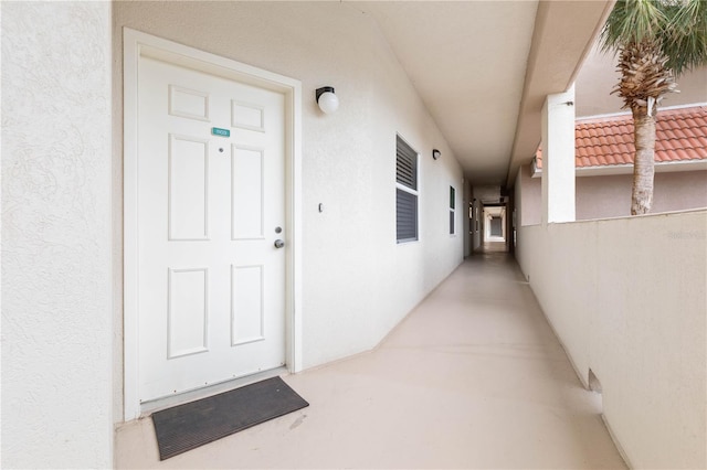 view of doorway to property