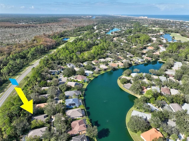 32 Shinnecock Dr, Palm Coast, FL 32137 - view of property location with a large body of water and nearby suburban area