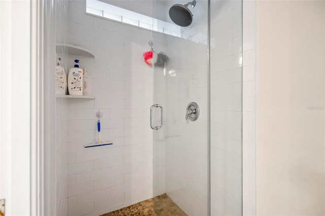 bathroom featuring walk in shower