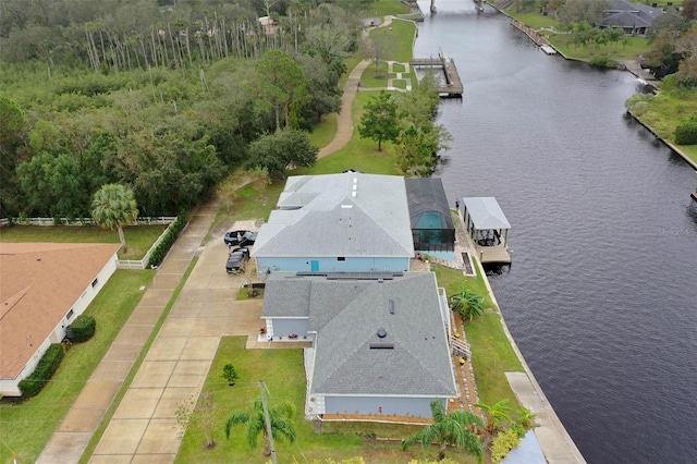 38 Colechester Ln, Palm Coast, FL 32137 - view from above of property with a large body of water