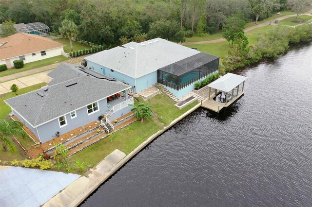 38 Colechester Ln, Palm Coast, FL 32137 - aerial view of property and surrounding area with a nearby body of water
