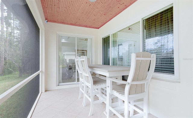 view of sunroom
