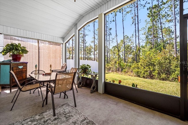 view of sunroom / solarium