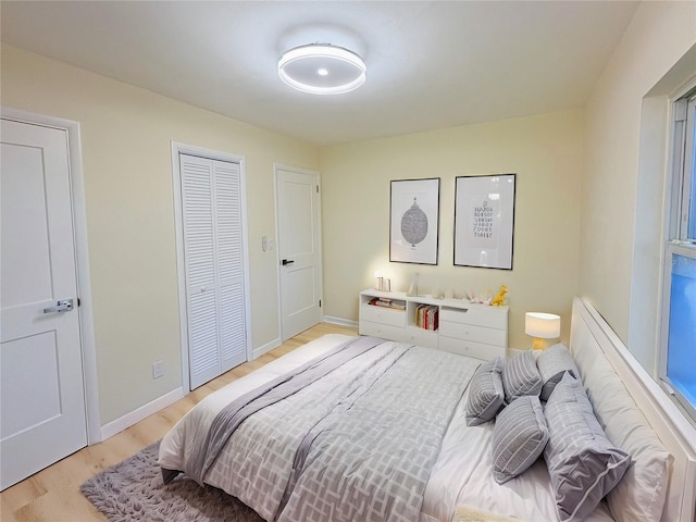 bedroom featuring light hardwood / wood-style flooring