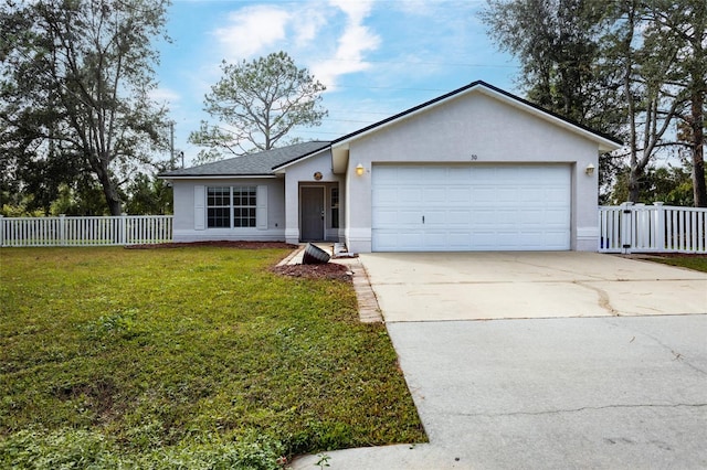 30 Sergeant Ct, Palm Coast, FL 32164 - ranch-style house featuring stucco siding, driveway, and an attached garage