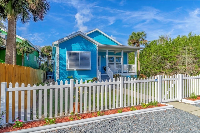 view of front of home featuring a porch