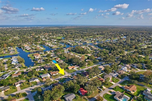50 Florida Park Dr, Palm Coast, FL 32137 - aerial view of property and surrounding area with a nearby body of water and nearby suburban area