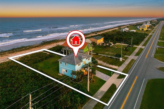 7095 N Ocean Shore Blvd, Palm Coast, FL 32137 - aerial view at dusk of view of water and beach