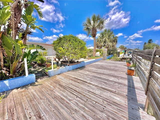 view of wooden terrace