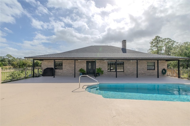 view of pool with a patio area