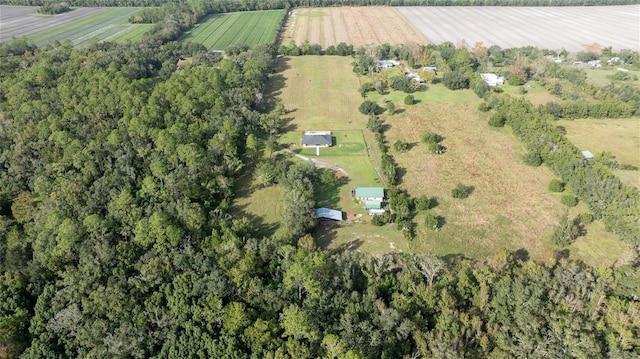 bird's eye view with a rural view