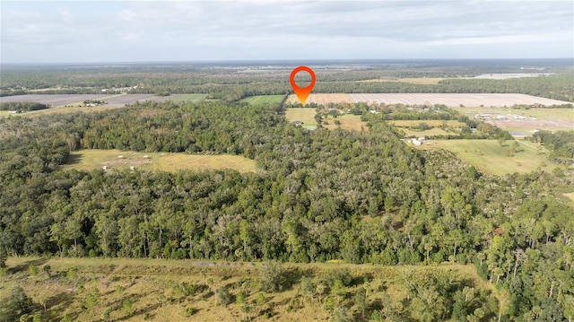 aerial view featuring a rural view