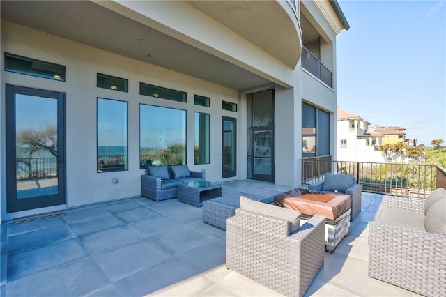 view of patio / terrace featuring an outdoor hangout area