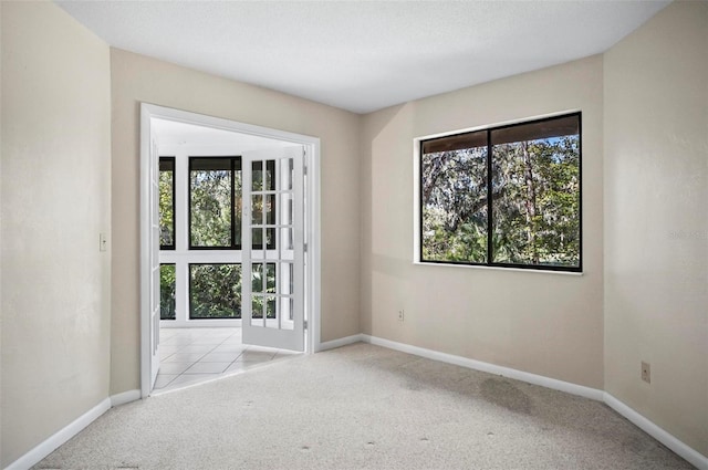 empty room with light carpet