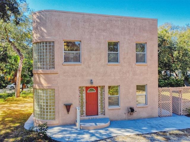 view of pueblo revival-style home