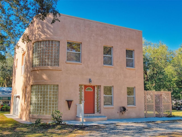 view of pueblo revival-style home