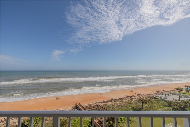 property view of water with a view of the beach