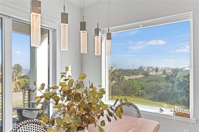 interior space featuring plenty of natural light