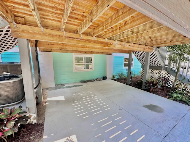 view of patio / terrace featuring central air condition unit