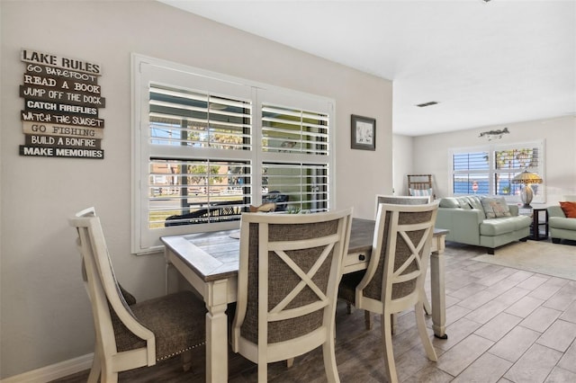 view of dining area