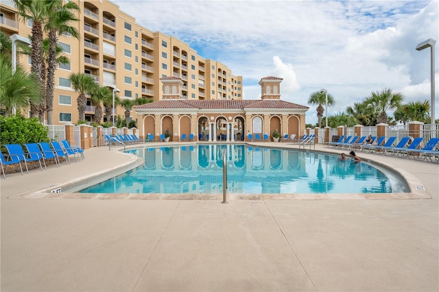 view of pool with a patio area