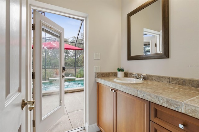 bathroom with vanity