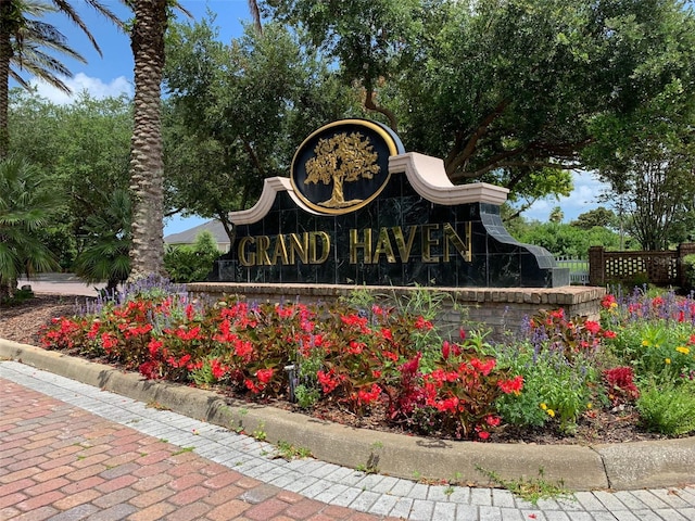 view of community sign