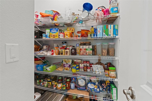 view of pantry