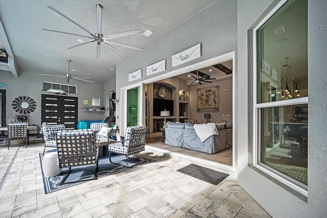 view of patio / terrace with ceiling fan