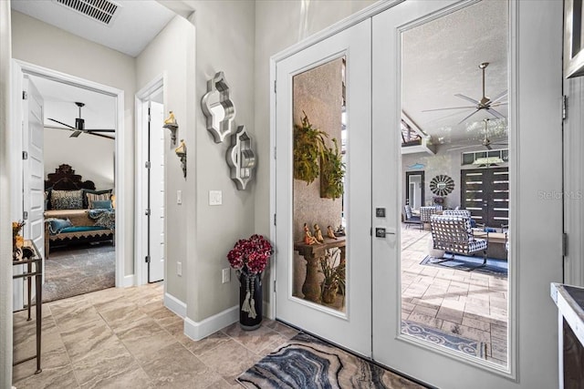 doorway featuring french doors