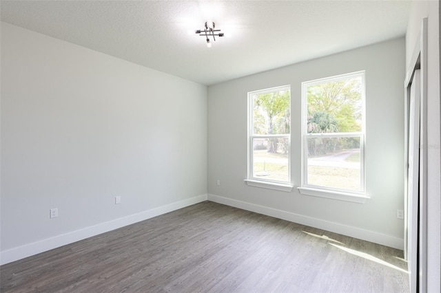 unfurnished room featuring wood-type flooring