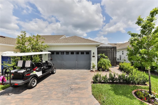 view of front facade with a garage