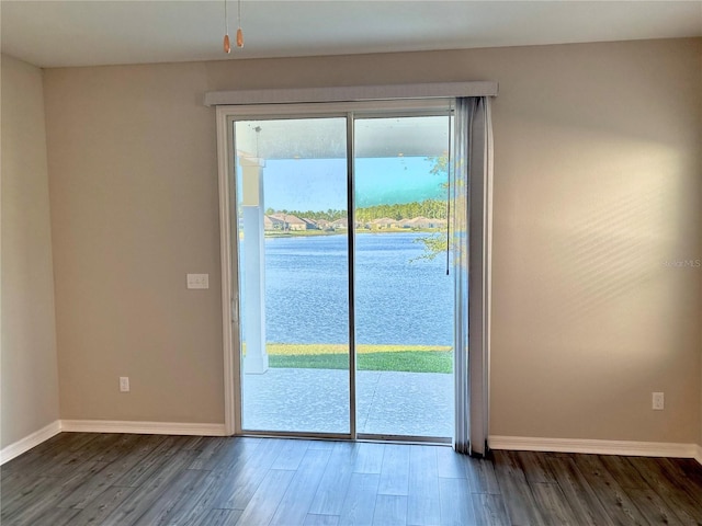 entryway featuring hardwood / wood-style flooring