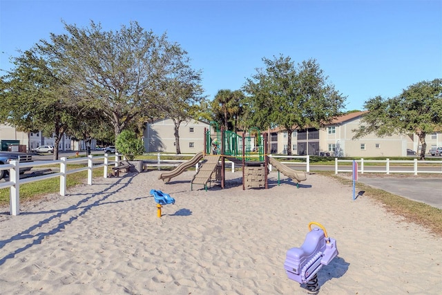 view of community jungle gym