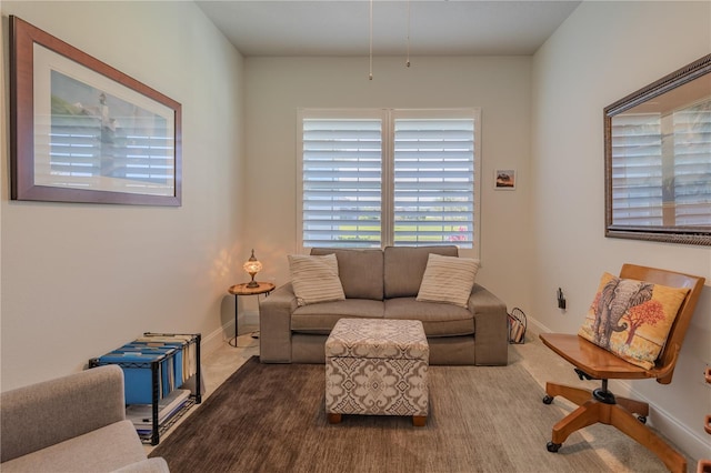 view of carpeted living room