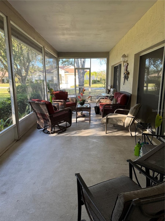 sunroom / solarium with plenty of natural light