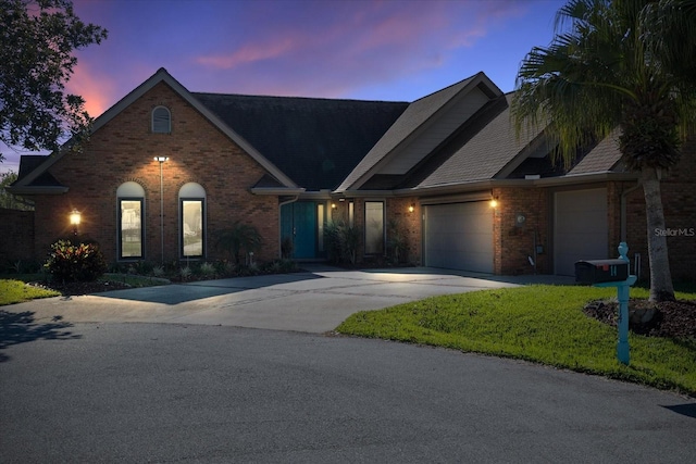 view of front facade with a garage