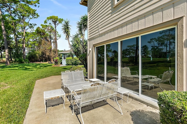 view of patio / terrace featuring an outdoor hangout area