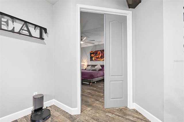 hall featuring hardwood / wood-style flooring