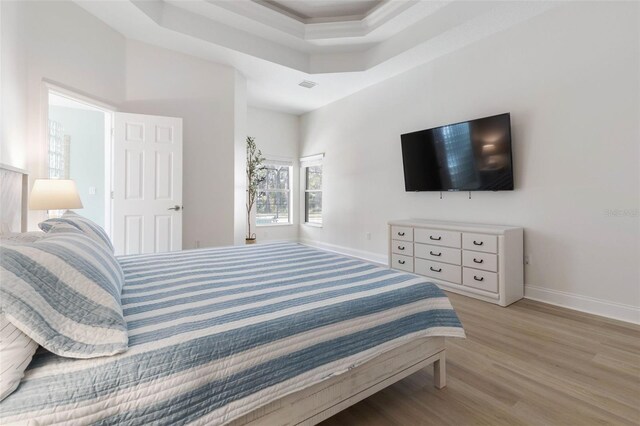 bedroom featuring light hardwood / wood-style flooring