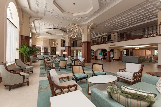 200 Ocean Crest Dr Unit 515, Palm Coast, FL 32137 - common area with a towering ceiling