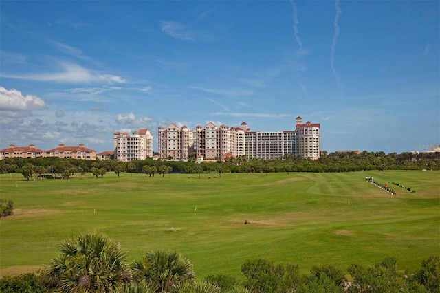 surrounding community featuring a lawn