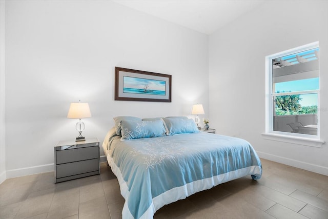 view of tiled bedroom