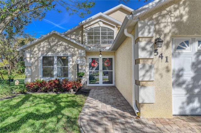 entrance to property with french doors